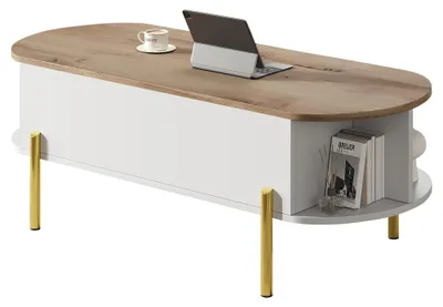 Image de Table basse - Table d'appoint - Table de salon - Table réglable - Réglable en hauteur