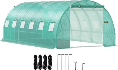 Obrázok produktu pre VEVOR Fóliový skleník Oceľový rámový skleník 12 okien 6,1x3x2,1m