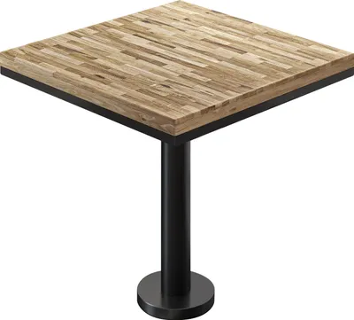 Produktbild von MML | Bistro Massiv Tisch | Quadratisch | 70 x 70 x 77 cm | Eiche / Schwarz | Bistrotisch Gastro Tisch