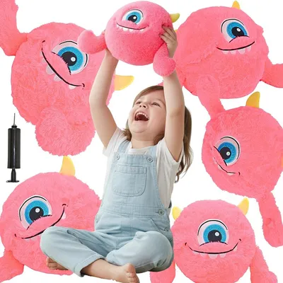 Image de Balle emoji de 23 cm avec poignée – Rose