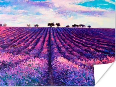 Produktbild von MuchoWow® Poster Ölfarbe - Malerei - Blumen 120x90 cm - Wandbild