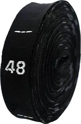 Textiletiketten Labels 40 x 10 mm Gr. 48 schwarz