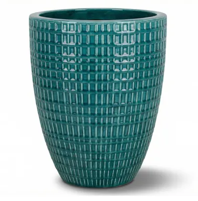 Zdjęcie produktu dla Doniczka ceramiczna Provencelia VERNE Turkusowy, Ø32 cm x H40 cm, mrozoodporna