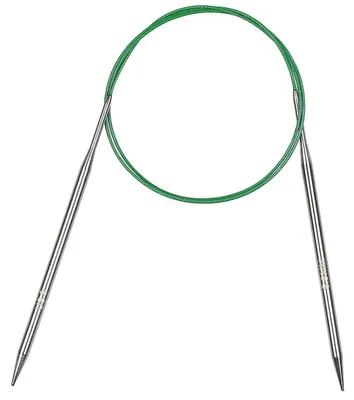 Immagine prodotto di Aghi circolari da 100 cm, 5,5 mm, in acciaio inossidabile, con cavo flessibile, ideali per coperte e progetti di grandi dimensioni