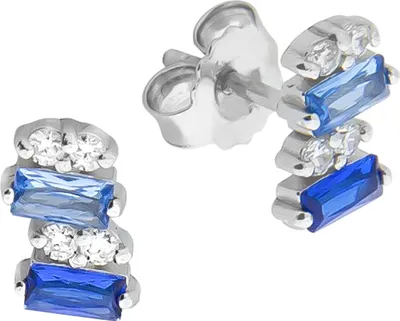 Produktbild von Zeeme Silber Ohrringe 925/- Sterling Silber 0,8cm weiß Zirkonia weiß 358220700