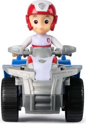 Produktbild von Pat' Patrouille Ryder Fahrzeug mit Figur, 15 cm, Abnehmbare Figur, Recyceltes Plastik, Spielzeug ab 3+ Jahren