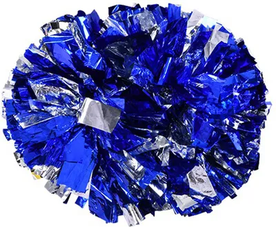 Immagine prodotto di Pompon da cheerleader, accessorio sportivo per feste, aerobica, in argento/blau, 29cm, 144g