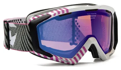 Produktbild von Alpina Panoma S Skibrille Quattroflex Spiegel weiss Streifen