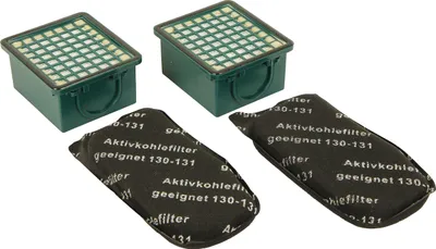 Filterset 2x Aktivkohle + 2x HEPA für Vorwerk Kobold VK130/131