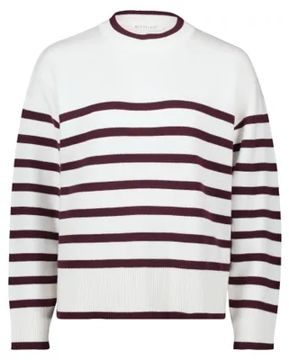 Produktbild von Betty & Co Lässiger gestreifter Strickpullover mit Stehkragen, Langarm, Gesamtlänge 58 cm