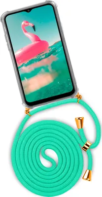 Produktbild von TWIST-Case + TWIST-Cord für Samsung Galaxy A02s, Farbe:Icy Mint (Gold)