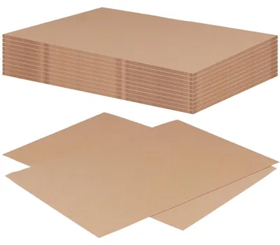 Zdjęcie produktu dla Omgoods - 100 kartek formatu A4 w kolorze brązowym - papier kraft o gramaturze 230 g/m² do rękodzieła i pakowania