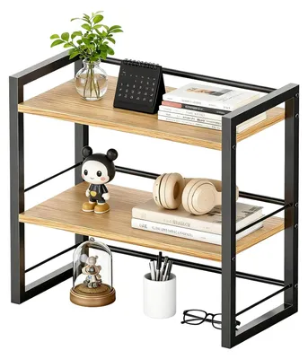 Zdjęcie produktu dla Drewniany organizer na biurko z mini półką