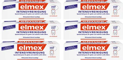 Obrázok produktu pre Elmex intenzívne čistenie hladký a biely proti zubnému povlaku 50 ml 6-pack