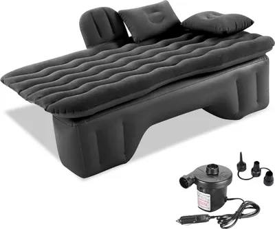 Produktbild von Luftbett aufblasbar schwarz Luftmatratze für Auto-Reisen Camping - wasserdicht lüftungsfrei Luftbett Wandern Schwimmbad Strand