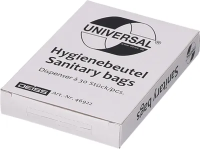 Produktbild von DEISS Universal Hygienebeutel aus HDPE, 46922 - 25 Packungen | Karton (25 Packungen)
