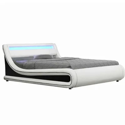 Obrázek produktu pro MOB, Manželská postel 180 cm - Milda (s roštem, úložným prostorem a LED)