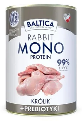 Produktbild von BALTICA Nutraceutic Monoprotein Rabbit with prebiotics - Nassfutter für Hunde - 400g