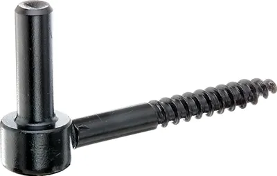 Produktbild von Alberts Kloben zum Einschrauben | J-Haken, mit angeschnittenem Gewinde | schwarzer Tauchlack | Dornmaß Ø12 mm | Länge 105 mm | 3er Set