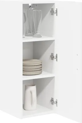 Produktbild von Eleganter Möbel Küchenwandschrank mit Tür Weiß 30 x 31 x 80cm Holzwerkstoff - CJG848661 - Küchenschränke