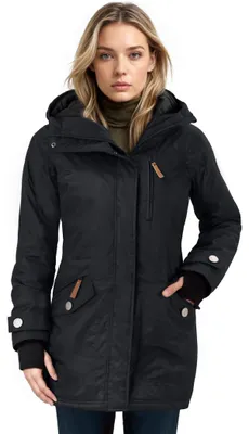 Immagine prodotto di Giacca parka funzionale da donna Berydale, colore nero - Parka invernale imbottito, taglia M (EU)