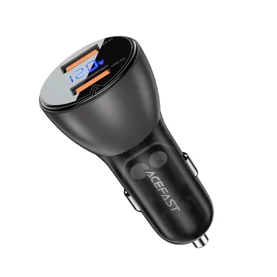 Produktbild von Autoladegerät Acefast B7, 45W, 2x USB, mit Display (schwarz)