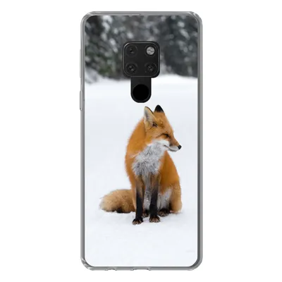 Produktbild von MuchoWow® Handyhülle Schutzhülle Hülle für Huawei P40 Lite Fuchs - Schnee - Winter Silikon Softcase Handy Hülle - Handy