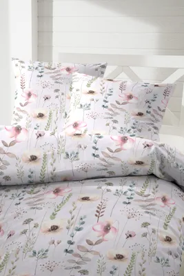 Produktbild von Primera Bio Renforce Bettwäsche 155x220 Blumenwiese Sommer grün gelb B123007-64