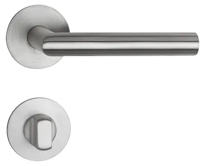 Produktbild von SOTECH Türdrücker THORE Edelstahl gebürstet – Rosettengarnitur Bad/WC