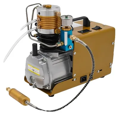 Obrázek produktu pro Přenosný kompresor, výkon 1,8 kW, napětí 220 V/50 Hz, maximální tlak 30 MPa, rychlost nafukování 2800 otáček za minutu, rozměry 34*18*34 cm