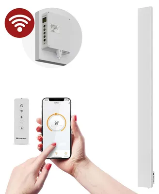 Produktbild von Termofol Infrarotheizung TF-SWT500-SLIM mit WLAN-Thermostat und Fernbedienung, 500 W, 25 x 200 cm, Weiß