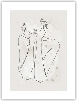 Produktbild von Poster - Poster ohne Rahmen - Grafik Frau Licht - 30x40 cm - Wand Bild - Wanddeko - Wandbilder - Kunstposter - Wandposter - Bilder - Kunstdruck - Wanddekoration - Wandbild - P2XPA30x40-4656
