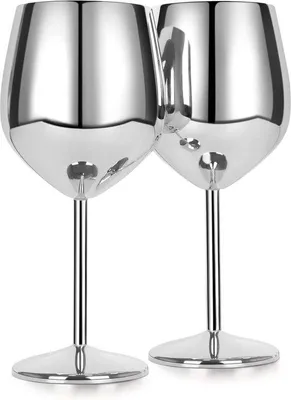 Produktbild von Famanu Weingläser Edelstahl - Hochwertige Champagnerbecher