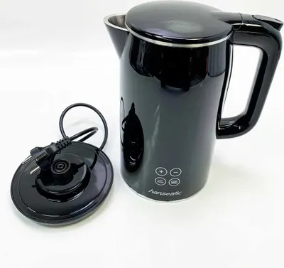 Produktbild von Hanseatic HWK172200DBD Wasserkocher, 1,7 l, 2200 W, extra großes Display mit Temperaturvorwahl