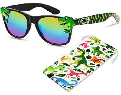 Imagen del producto de Gafas de sol para niños con diseño de dinosaurio, protección UV, para niños de 3 a 10 años, aptas para niños y niñas