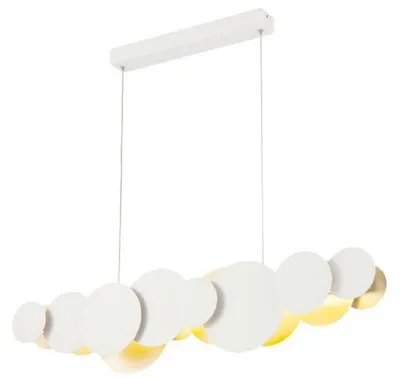 Obrázek produktu pro Casa Padrino designové LED závěsné světlo bílé / zlaté 82 x 8 x v. 38 cm - závěsné světlo
