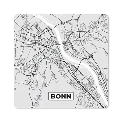 Produktbild von MuchoWow® Mauspad Mousepad Karte - Bonn - Deutschland - Stadtplan 20x20 cm - Mousepads - Maus Mat - Pad - Mausunterlage - Desk Mat - Bureauartikeln