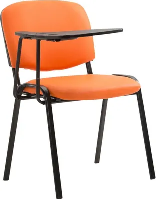 Produktbild von Stuhl Ken mit Klapptisch Kunstleder orange