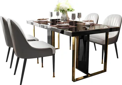 Obrázok produktu pre Štýl Jedálenský stôl Moderný stôl Mramor Dizajnové stoly Moderný nábytok Nový 160x90cm