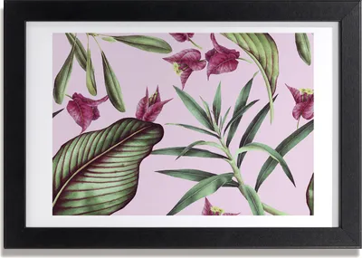Produktbild von Bild 30x20 MDF-Rahmen, Wandkunst tropische Blumen