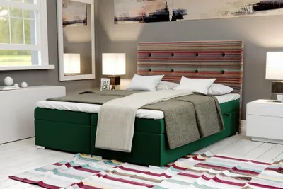 Immagine prodotto di Letto Chesterfield Boxspring Hotel Doppio Set completo Topper Materasso Letti Nuovo