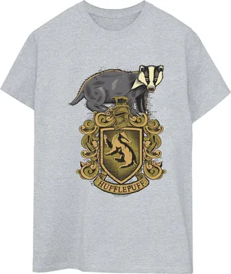 Produktbild von Harry Potter - "Hufflepuff" T-Shirt für Damen BI28070 (M) (Grau)