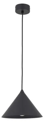 Produktbild von Pendelleuchte Metall E27 D: 21 cm rund H: max. 155 cm Schwarz Retro