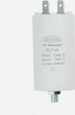 Produktbild von MKP Motorkondensator, Arbeitskondensator Anlaufkondensator Kondensator 450V - Anschluss: Stecker - Wert: 20 µF