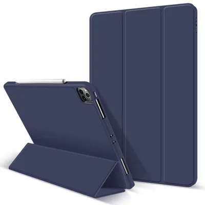 Produktbild von Schutztasche mit Pen Holder für Apple iPad Air 4 2020/2022 (4th Generation) Ipad Pro 11 2020 (4th Generation) 2020 Case Schutz Hülle Stand Etui Tasche Lila
