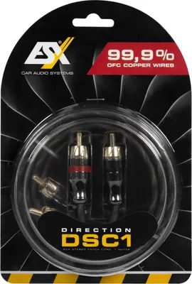 Obrázok produktu pre ESX DSC1, RCA, Samec, RCA, Samec, 1 m, Čierna