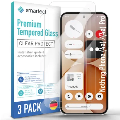 Produktbild von 3x Schutzglas Panzerfolie Klar für Nothing Phone (4a) Pro / (4a) Displayschutz Hartglas