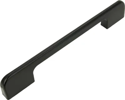 Image de Elégante poignée de meuble noire 128 mm en aluminium - classique et fonctionnelle pour les armoires, les commodes et les tiroirs.