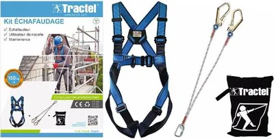 Immagine prodotto di Imbracatura da ponteggio TRACTEL + kit doppio cordino - 70152