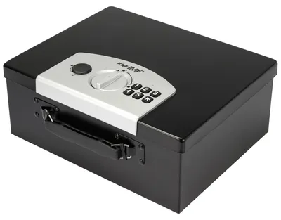 Dokumentensafe mit Elektronikschloss von HMF in Schwarz
